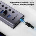 Unitek Hub H1314A USB A 3.0 7w1 szybki 5Gbps aluminiowy z przełącznikami