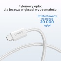 Unitek Kabel USB C PD 100W magnetyczny 1m biały pleciony