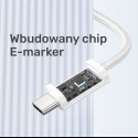Unitek Kabel USB C PD 100W magnetyczny 1m biały pleciony