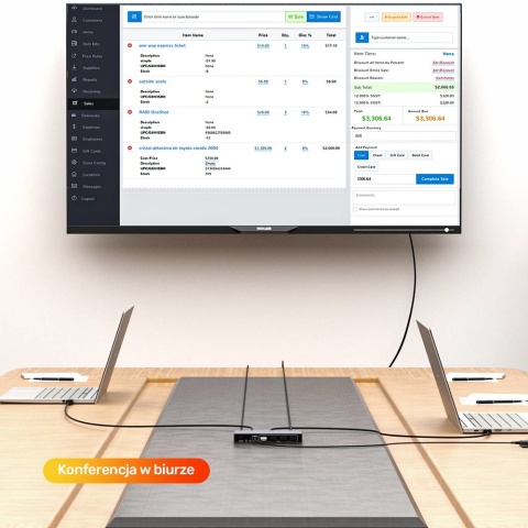 Unitek Przełącznik KVM 2 Porty DisplayPort 8K 4x USB3 Plug and Play lekki