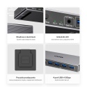 Unitek Przełącznik KVM 2 Porty DisplayPort 8K 4x USB3 Plug and Play lekki