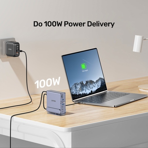 Unitek Stacja dokująca D1135 DisplayLink 3x4K USB-C 100W wydajna kompaktowa