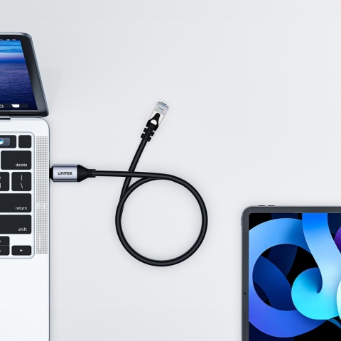 Unitek kabel Ethernet Cat 8 5m RJ45 SFTP ekranowany szybki LAN