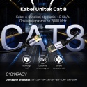 Unitek kabel Ethernet Cat 8 5m RJ45 SFTP ekranowany szybki LAN