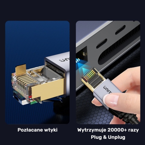 Unitek kabel Ethernet Cat 8 5m RJ45 SFTP ekranowany szybki LAN