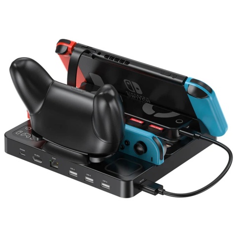 Unitek stacja ładująca Switch Gaming Dock 4K HDMI USB-C czytnik kart