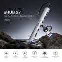 Unitek uHUB S7 Hub 7w1 USB A USB C 5Gbps kompaktowy szary
