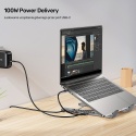 Unitek D1137A Podstawka pod laptopa regulowana składana z hubem HDMI PD 4K