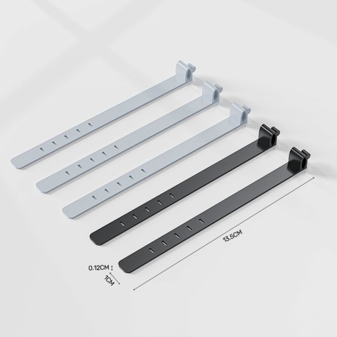 Unitek FlexiTie Zestaw silikonowych opasek kablowych organizer czarne szare