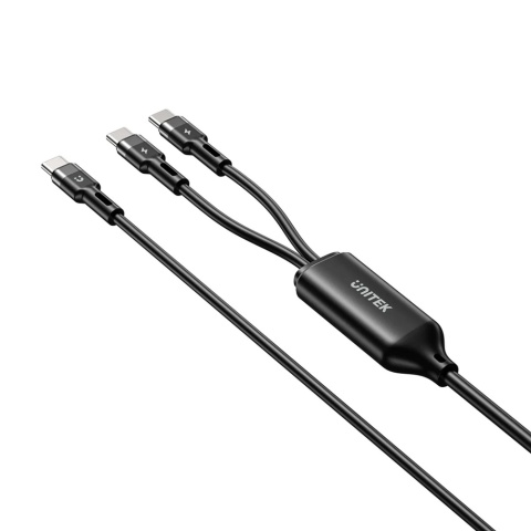 Unitek Kabel 2w1 USB-C PD 100W silikonowy 1,8 m elastyczny