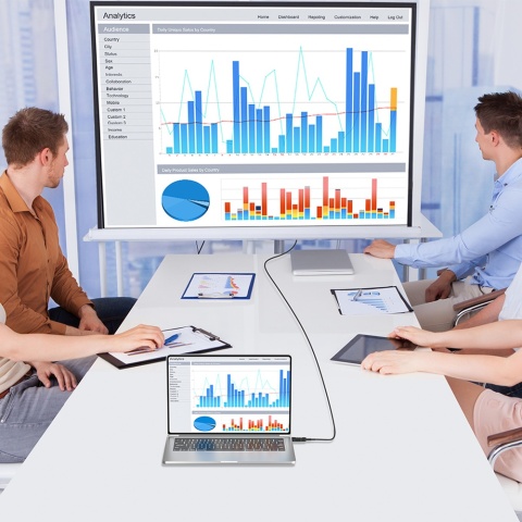 Unitek Kabel optyczny HDMI 2.0 AOC 4K 60Hz 7m cienki lekki do TV monitor