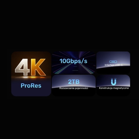 Unitek S1244BGY Magnetyczny czytnik kart CFexpress Type B USB-C 10Gbps