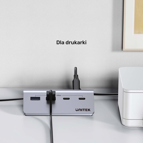 Unitek UHub Q4 Hub USB C USB A 4 porty 5Gbps kompaktowy aluminiowy lekki