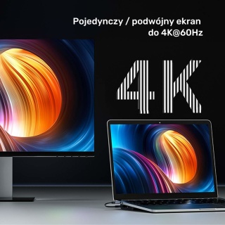 Unitek UHub15+ Stacja dokująca KVM 3x 4K USB-C HDMI 100W