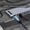 Unitek UHub15+ Stacja dokująca KVM 3x 4K USB-C HDMI 100W