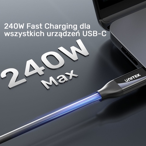 Unitek przewód USB-C 4.0 PD 100W 40 Gbps 8K 2 m