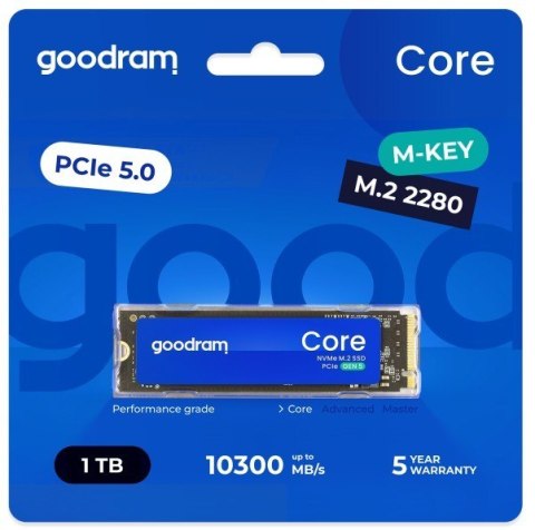 GOODRAM Dysk SSD Core 1TB Gen5 2280 10200/8400MB/s
