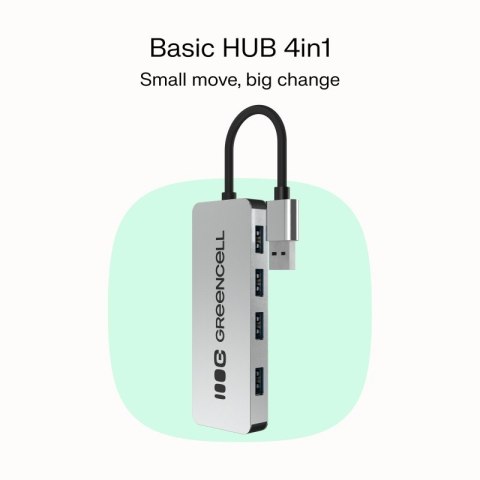 Green Cell HUB USB-C Basic USB-A do 4x USB-A 3.0
