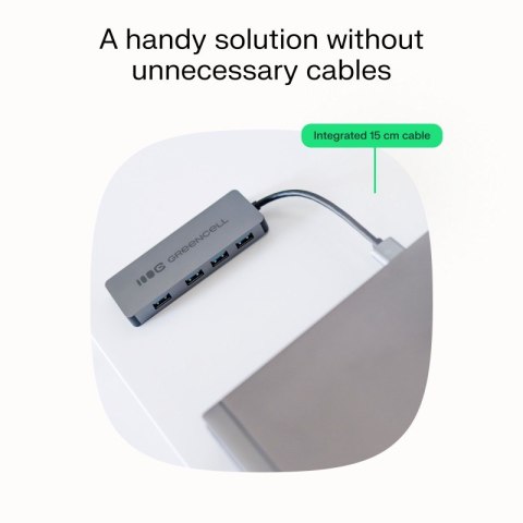 Green Cell HUB USB-C Basic USB-A do 4x USB-A 3.0