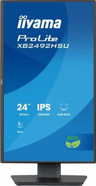 IIYAMA Monitor 24 cali XB2492HSU-B1 IPS,FHD,HDMI,DP,120Hz,300cd,4ms, cienkie ramki, 1500:1, ErP B, USB HUBx2