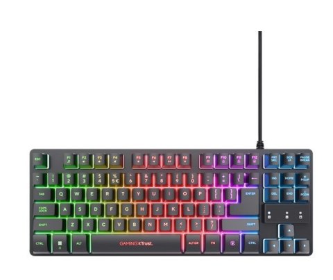 Trust Podświetlana klawiatura gamingowa GTX 833 Thado TKL czarna