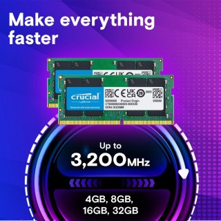 Crucial Pamięć do notebooka DDR4 SODIMM 32GB/3200 (2*16GB) CL22