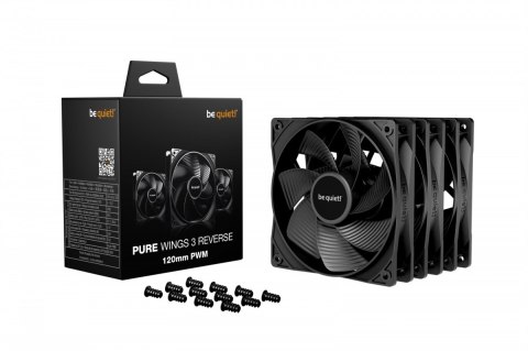 Be quiet! Wentylator Pure Wings 3 120mm PWM Reverse 3pack Black