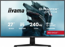 IIYAMA Monitor 27 cali G2771HS-B1 0.4ms,Fast IPS,DP,2xHDMI,240Hz,350cd, Adaptive G-SYNC - 1920 x 1080 @48-240Hz DisplayPort Only