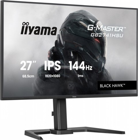 IIYAMA Monitor 27 cali GB2741HSU-B1 IPS,FHD,144Hz,1ms,2xUSB,350cd,HDMI,DP, HAS (150) PIVOT