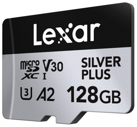 Lexar Karta pamięci microSD 128GB C10 A2 U3 V30 205/150MB/s Silver Plus