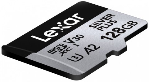 Lexar Karta pamięci microSD 128GB C10 A2 U3 V30 205/150MB/s Silver Plus