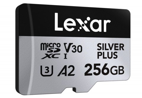 Lexar Karta pamięci microSD 256GB C10 A2 U3 V30 205/150MB/s Silver Plus