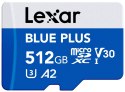 Lexar Karta pamięci microSD 512GB C10 A2 U3 V30 170MB/s Blue Plus