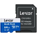 Lexar Karta pamięci microSD 64GB C10 A1 U3 V10 100MB/s Blue Plus