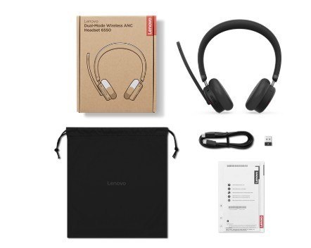 Lenovo Słuchawki bezprzewodowe Dual-Mode ANC 6550 USB-A