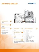 Gigabyte Płyta główna X870 AORUS ELITE X3D ICE AM5 4DDR5 HDMI ATX