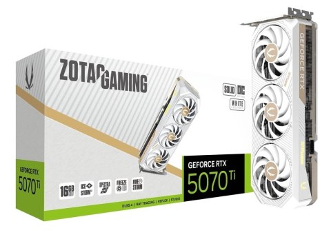 ZOTAC Karta graficzna GeForce RTX 5070 Ti SOLID CORE OC 16GB GDDR7 256bit 3DP/HDMI biała