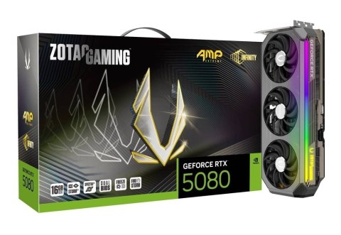 ZOTAC Karta graficzna GeForce RTX 5080 AMP EXTREME INFINITY 16GB GDDR7 256bit 3DP/HDMI