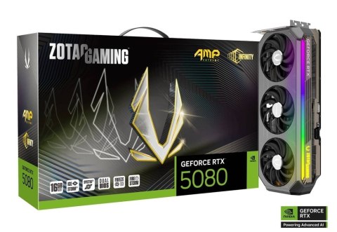 ZOTAC Karta graficzna GeForce RTX 5080 AMP EXTREME INFINITY 16GB GDDR7 256bit 3DP/HDMI