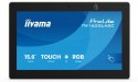 IIYAMA Monitor 16 cali TW1625LASC-B3PNR ANDROID 14,FHD,10PKT,450cd,2x2W, 4xUSB, 1xUSB-C,RJ45, MIC, RK3567, 4/32GB, LED lightbar, iiS