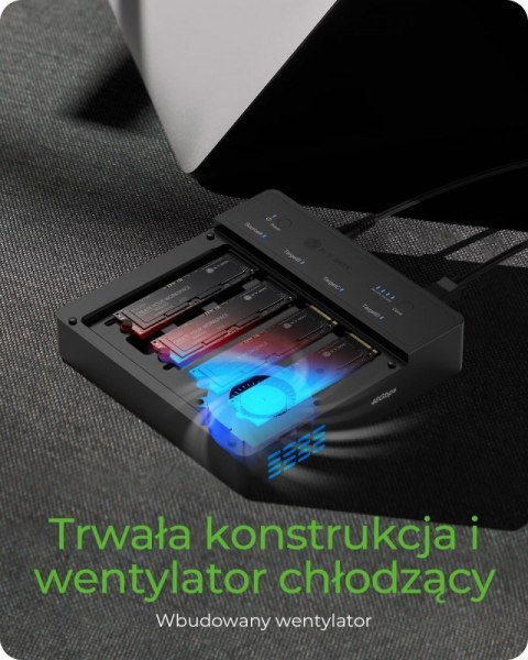 IcyBox Duplicator (klonowanie 1:3) dla NVMe M.2 SSD IB-4013MCL-C4 4-Bay USB4