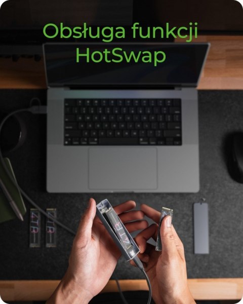 IcyBox Obudowa dysku IB-1826MCL-CU31 M.2 NVMe i SATA obudowa, RGB lighting, USB 3.2 Gen 2, 10 Gbps