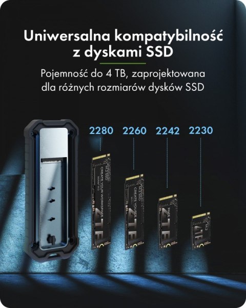 IcyBox Obudowa M.2 NVMe i SATA USB 3.2 Gen 2, 10 Gbit/s IB-1827MCP-C31