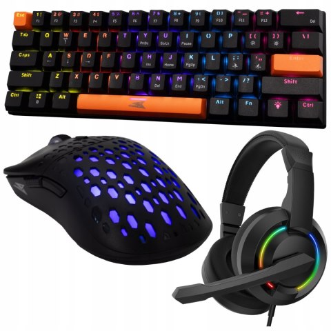 Zestaw Gamingowy Baracuda Klawiatura Myszka Słuchawki Na Prezent Dla Gracza
