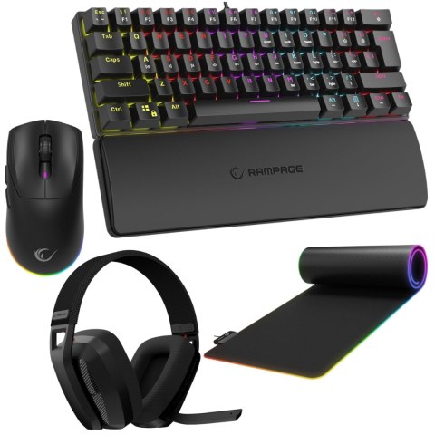 Zestaw Gamingowy Klawiatura Myszka Podkładka Słuchawki Prezent Dla Gracza