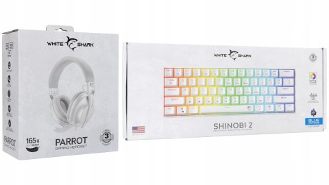 Zestaw Gamingowy Na Prezent Klawiatura + Słuchawki White Shark Dla Gracza