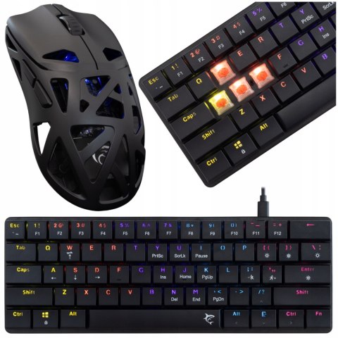 Zestaw Gamingowy RGB Na Prezent Klawiatura + Myszka White Shark Dla Gracza