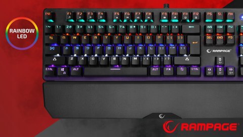 Zestaw gamingowy Klawiatura Mech Myszka USB Rampage RGB prezent dla gracza