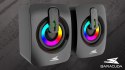 Głośniki Gamingowe Baracuda BGSP-011 Seashell Stereo 2.0 LED USB 2×3W Black
