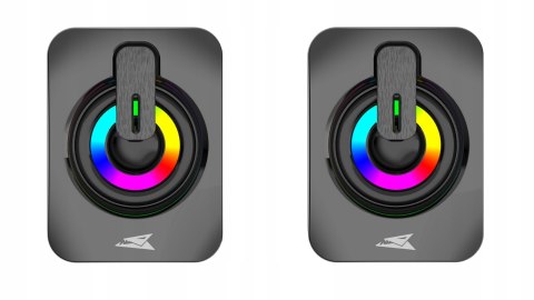 Głośniki Gamingowe Baracuda BGSP-011 Seashell Stereo 2.0 LED USB 2×3W Black